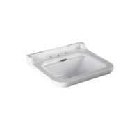 Раковина Kerasan Waldorf 60х55 см 3 отверстия керамическая белый/хром 4140K1bi/cr*3