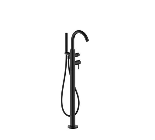 Смеситель для ванны напольный Fantini Nostromo с ручным душем черный матовый 50 13 E880B / 44 00 R080A