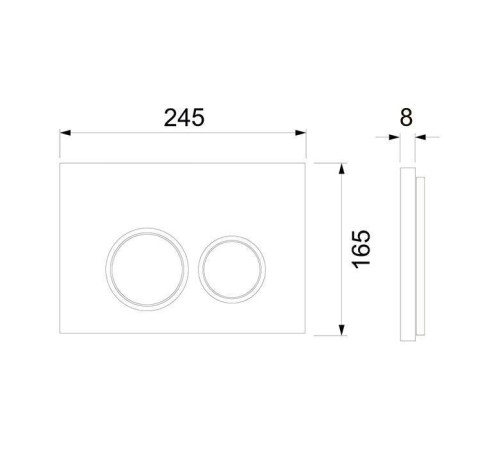 Панель смыва TECE TECESpring с круглыми кнопками белый глянцевый/хром 9940103
