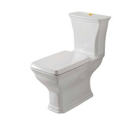 Унитаз-моноблок Artceram Civitas 36х54 см белый золото HEA010 73, CIC009 01 00, CIV004 01 00