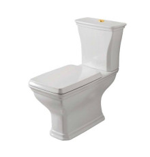 Унитаз-моноблок Artceram Civitas 36х54 см белый золото HEA010 73, CIC009 01 00, CIV004 01 00