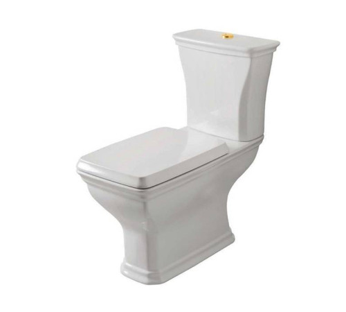 Унитаз-моноблок Artceram Civitas 36х54 см белый золото HEA010 73, CIC009 01 00, CIV004 01 00