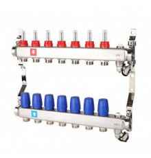 Коллекторная группа Hogart Premium 1 x 3/4 EK 7 выходов с расходомерами, дренажным краном и воздухоотводчиком HOGMS70706