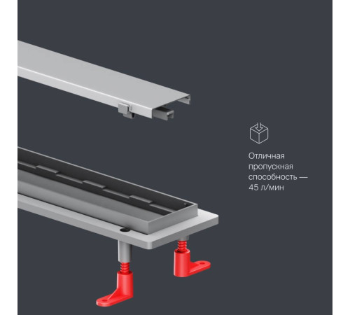 Трап для душа линейный AM.PM PrimeFlow универсальный затвор Tile 90 см W02SC-U11-090-04SB