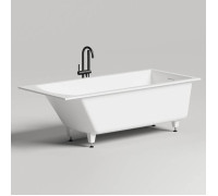 Ванна встраиваемая Salini Cascata 180х80х60 см S-Sense белый матовый с донным клапаном 104513M