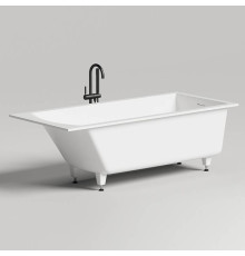 Ванна встраиваемая Salini Cascata 180х80х60 см S-Sense белый матовый с донным клапаном 104513M