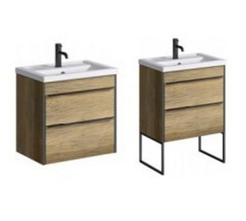 Тумба под умывальник AQUANET Fargo 60 дуб балтийский 610х610х410 мм FRG0106DB