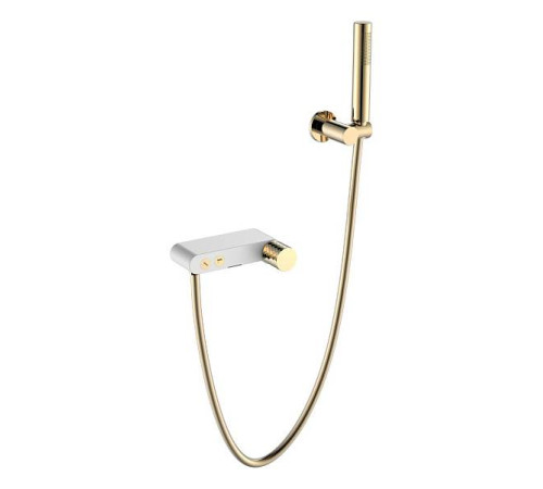 Смеситель для душа Boheme Stick белый/золото 123-WG