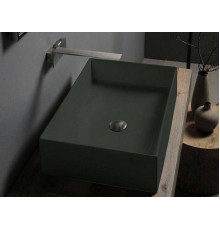 Раковина накладная Scarabeo Teorema 2.0 60x40 см без отверстия для смесителя Ardesia BIOKER 5101/49BK