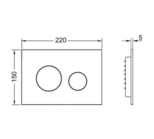 Панель смыва для унитаза TECE TECEloop 2.0 пластик черный глянцевый 9240924