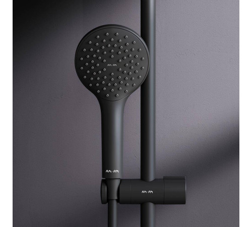 Душевая система AM.PM Like матовый черный F0790022