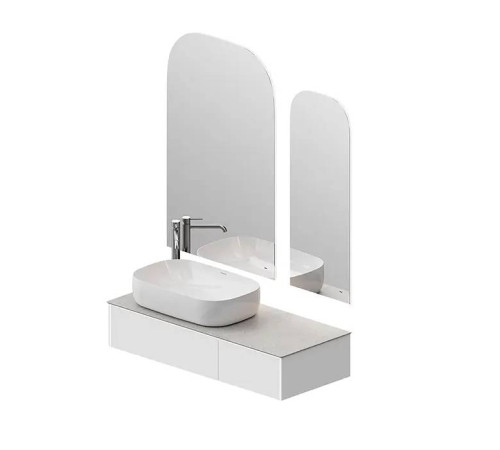 Тумба под раковину подвесная Kerama Marazzi Magica 115.4х48.5х22 см 2 ящика утренний серый матовый MA.120.2/MGR.M