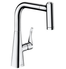 Смеситель для кухни hansgrohe Metris M71 с выдвижным изливом 2 режима хром 73800000