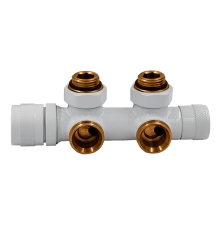 Узел нижнего подключения Primoclima Lunar термостатический угловой правый 1/2 x 3/4 Белый PCART890AW