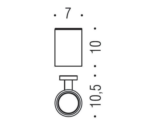 Стакан для зубных щеток подвесной Colombo Design Plus PVD нержавеющая сталь W4902.HPS1