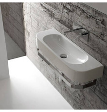 Раковина Globo Forty3 70х27 см без отверстия без перелива белая SCT70.BI*0