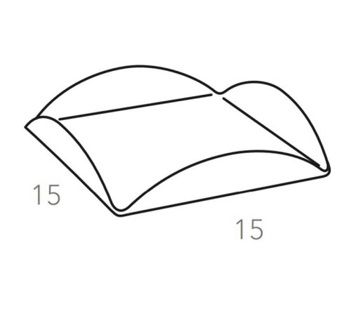 Подставка для сервировки ADJ 15x15 см натуральная кожа панна котта/белый 0020.16/10