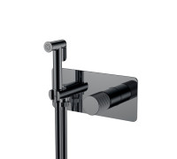 Гигиенический душ со смесителем Boheme Stick Linea встраиваемый глянцевая оружейная сталь 127-SGM.3