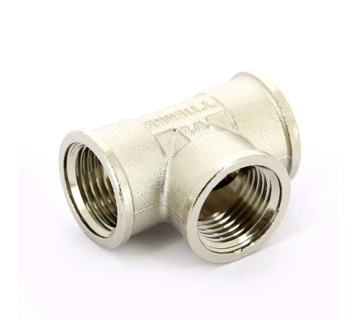 Тройник никелированный Tiemme 1/2 ВР-ВР-ВР 1500061