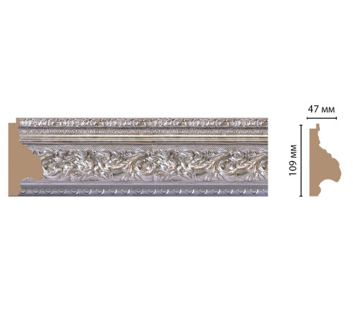 Багет из полистирола Decomaster 109х47х2900 мм 230-1610/8