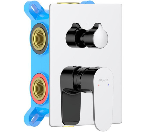 Смеситель для ванны Aquanet Oberon скрытого монтажа 3 режима AQ1247CR