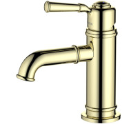 Смеситель для раковины Aquanet Классик без донного клапана полированное золото AQ1510PG