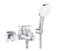 Смеситель для ванны GROHE Cubeo с душевым гарнитуром Tempesta Cube 110 хром 1018140000