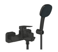 Смеситель для ванны GROHE Cubeo с душевым гарнитуром Tempesta Cube 110 матовый черный 1018142430