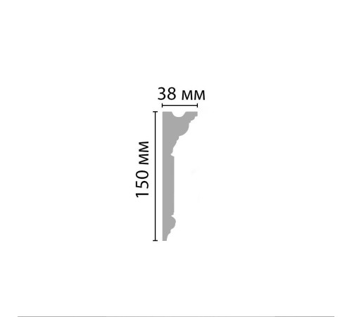 Плинтус потолочный DECOMASTER D214-115 150х38х2000 мм D214-115