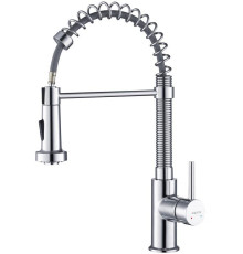 Смеситель для кухни Aquanet Европа профессиональный 2 jet хром AQ1387CR