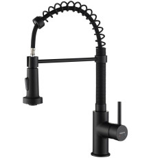 Смеситель для кухни Aquanet Европа профессиональный 2 jet матовый черный AQ1387MB