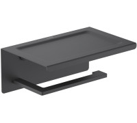 Держатель туалетной бумаги с полкой Aquatek Libra матовый черный AQ4309MB