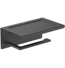 Держатель туалетной бумаги с полкой Aquatek Libra матовый черный AQ4309MB