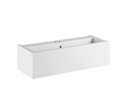 Раковина подвесная Kerasan Kanaal 100x40x25 см 1 отв. белый глянцевый 574301
