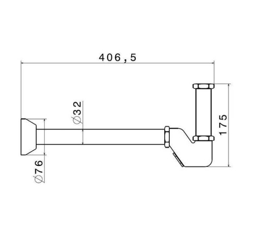 Сифон для раковины Kerama Marazzi с декоративной накладкой черный матовый 212KM.01.093