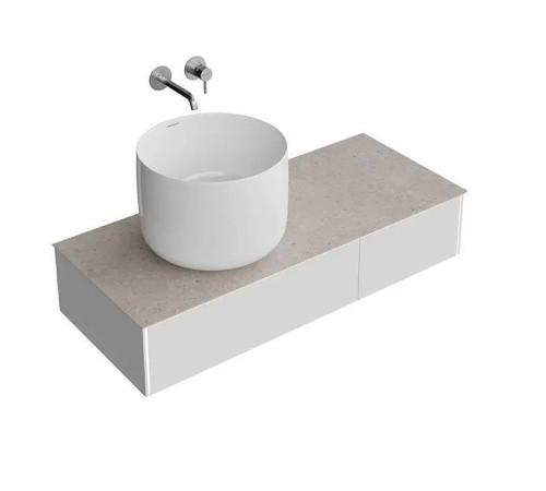 Тумба под раковину подвесная Kerama Marazzi Magica 115.4х48.5х22 см 2 ящика утренний серый матовый MA.120.2/MGR.M