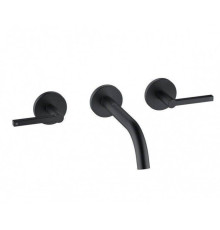 Смеситель для раковины Kludi Nova Fonte Puristic на 3 отверстия черный матовый 201443915