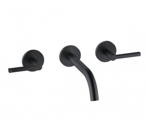 Смеситель для раковины Kludi Nova Fonte Puristic на 3 отверстия черный матовый 201443915