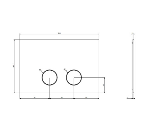 Клавиша смыва Gessi для инсталляций TECE двойная Steel Brushed 54617#239