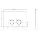 Клавиша смыва Gessi для инсталляций TECE двойная Steel Brushed 54617#239
