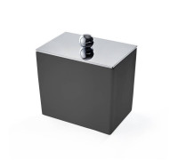 Баночка универсальная 3SC Mood Black 10х10х7 см с крышкой черный матовый хром MN48ASL
