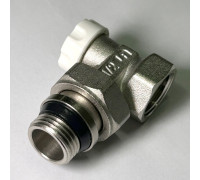 Вентиль обратный угловой быстрого монтажа НВ 1/2 с разъёмным соединением, никелированный