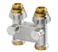 Узел нижнего подключения прямой Oventrop перепускной 1/2x3/4 1016363