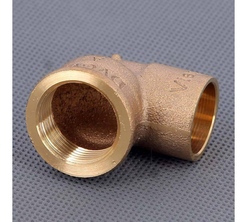 Угол 90° бронзовый Viega 94090G пайка-ВР 22x3/4 107581