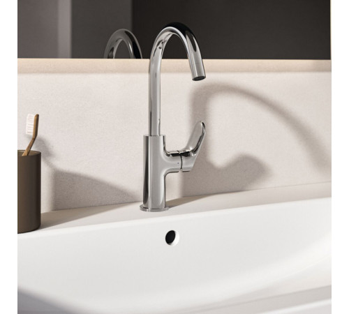 Смеситель для раковины Ideal Standard Ceralife O 21.5 см поворотный излив с донным клапаном хром BE016AA