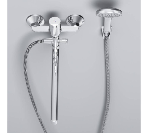 Смеситель для ванны и душа AM.PM X-Joy с длинным изливом и душевым набором F85B90100