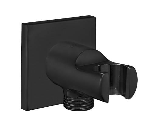 Шланговое подсоединение с держателем для душа TRES матовый черный 102199603C1EX