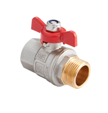 Кран шаровой HOGART Premium 1/2 НВ PN 40 ручка-бабочка HOGBV91404