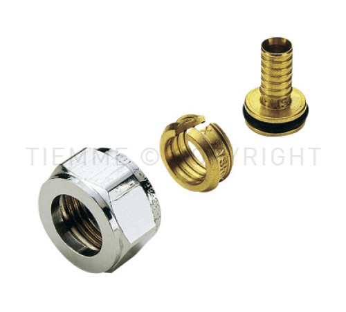 Адаптер для труб PE-X Tiemme 18x2.5 мм хром 1130098