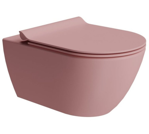 Унитаз подвесной безободковый GSI Pura 550x360 мм Swirlflush Blush Matte 8815FR524